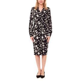 Aniston SELECTED dress, airy women s summer dress with all-over floral print 42093138 black/brown