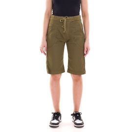 PLEASE women s fabric shorts shorts with tie strap Bermuda 45331929 Khaki